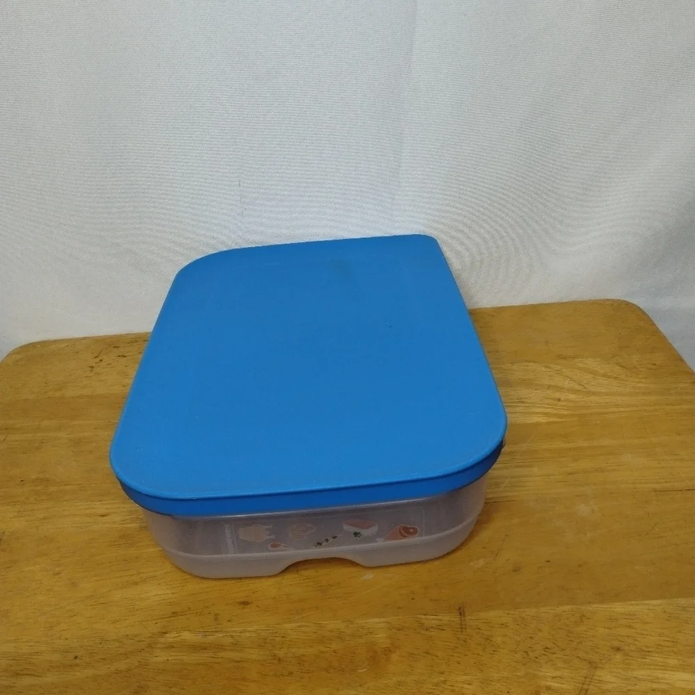 New Blue Tupperware Surf N Turf Meat keeper
